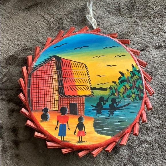 Hand Crafted Other - Hand painted tambourine from Nigeria